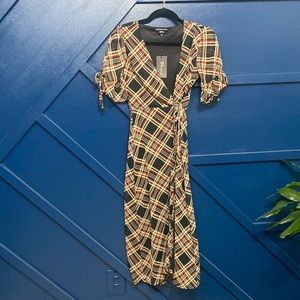 Wrap dress fall colors